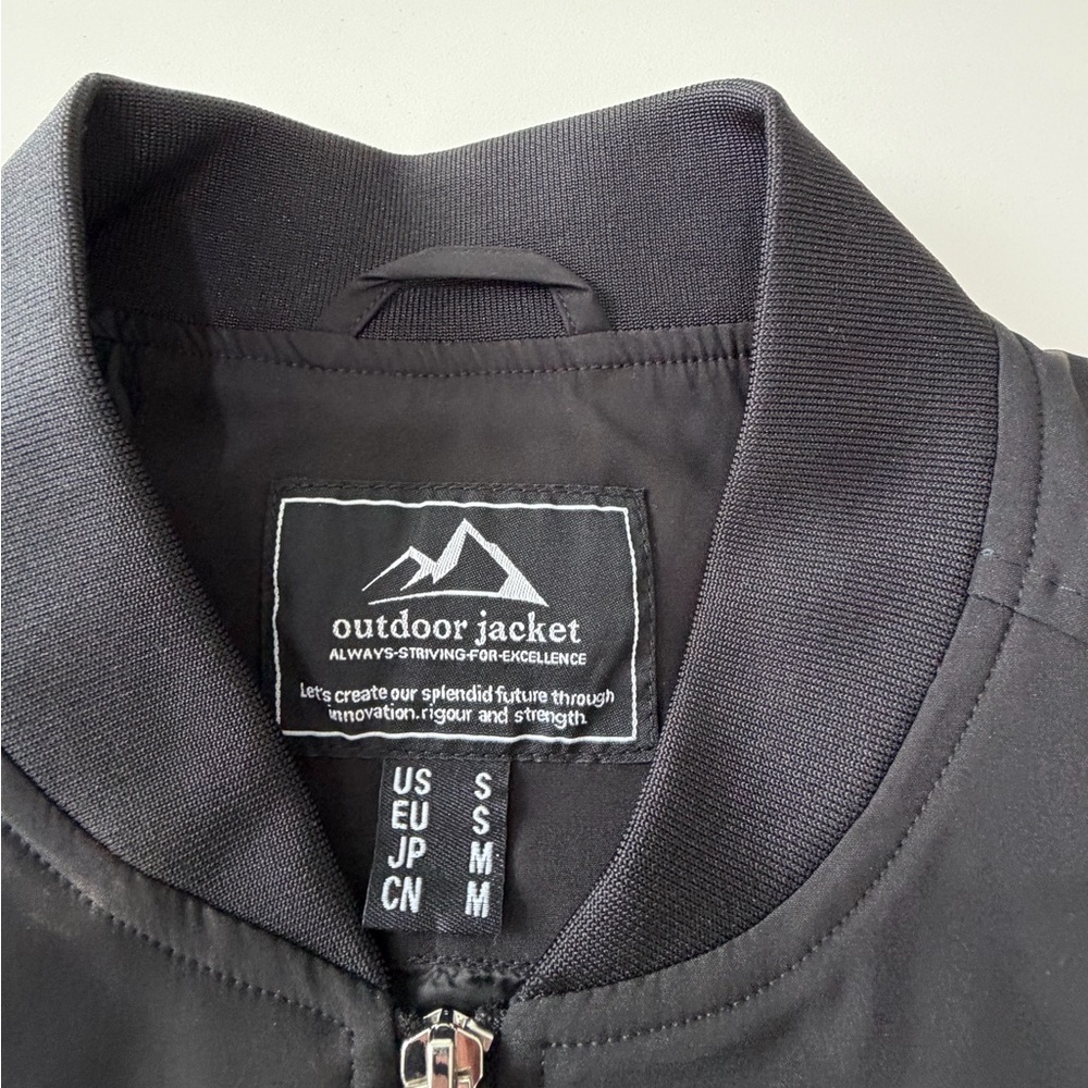 Men's Black Bomber Jacket - Picture 6 of 11